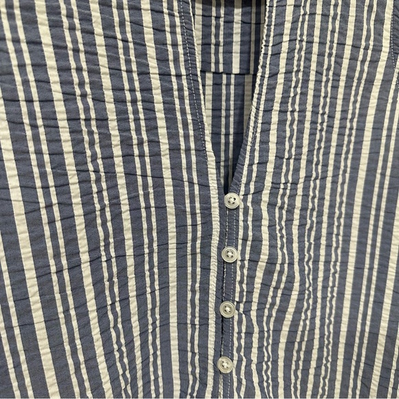 Veronica Beard Blue and White Striped Top - Picture 4 of 9